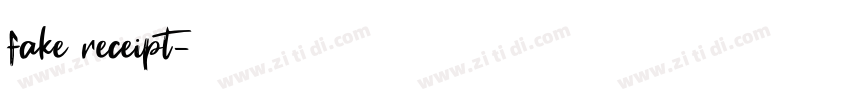 fake receipt字体转换